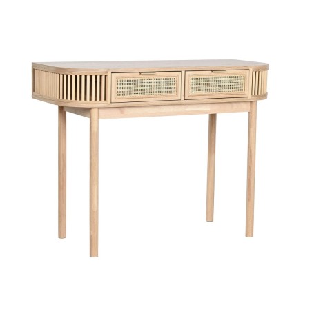 Console Home ESPRIT Jaune Doré Rotin Sapin 100 x 40 x 76 cm