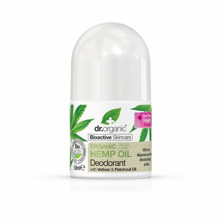 Désodorisant Roll-On Hemp Oil Dr.Organic Bioactive Skincare Huile de chanvre (50 ml)