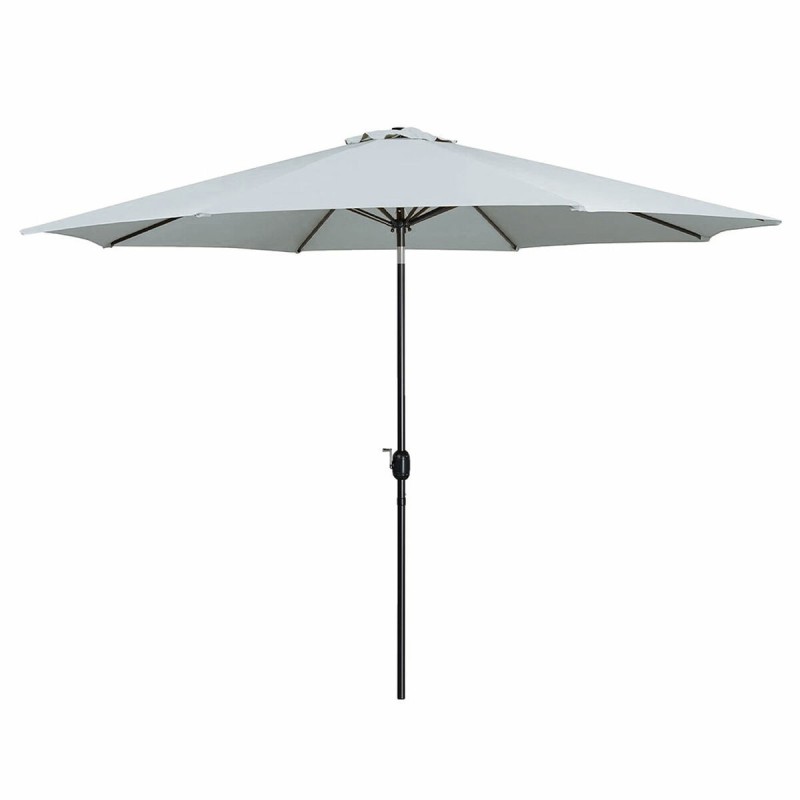 Marbueno Parasol Acero 8 Varillas D270 cm Polyester Blanc Jardin