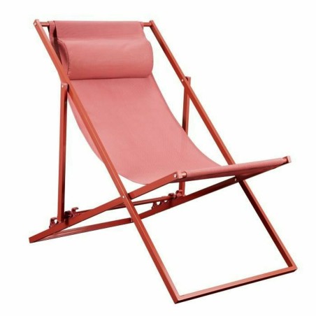 Chaise longue Rouge Pliable Terre cuite