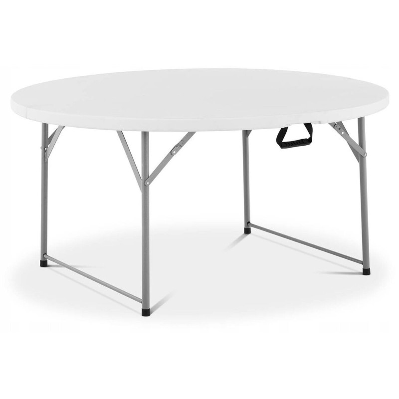 Marbueno Table Pliable Résine Blanc D.122x74 cm Catering