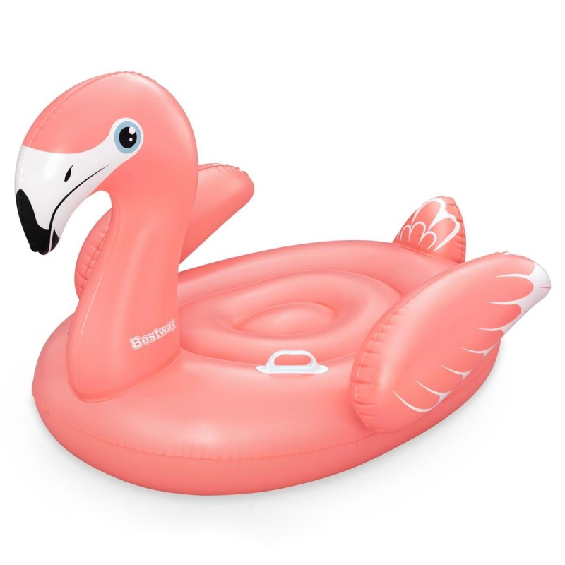 Bestway Flamant Rose Gonflable avec Poignées 138x107 cm +3 Ans Plage Piscine 41525