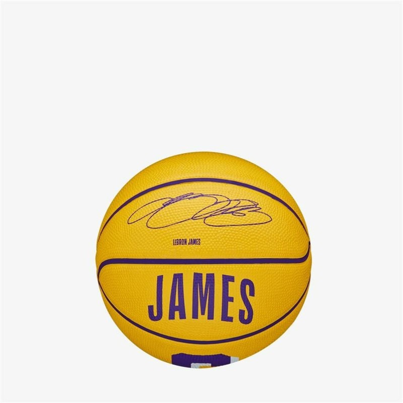 Ballon de basket Wilson NBA Player Icon Mini Lebron Jaune Taille unique