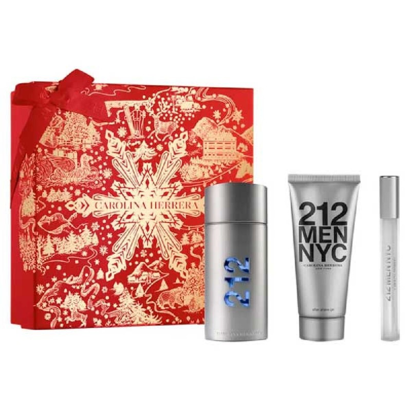 Set de Parfum Homme Carolina Herrera 212 Men EDT 100 ml