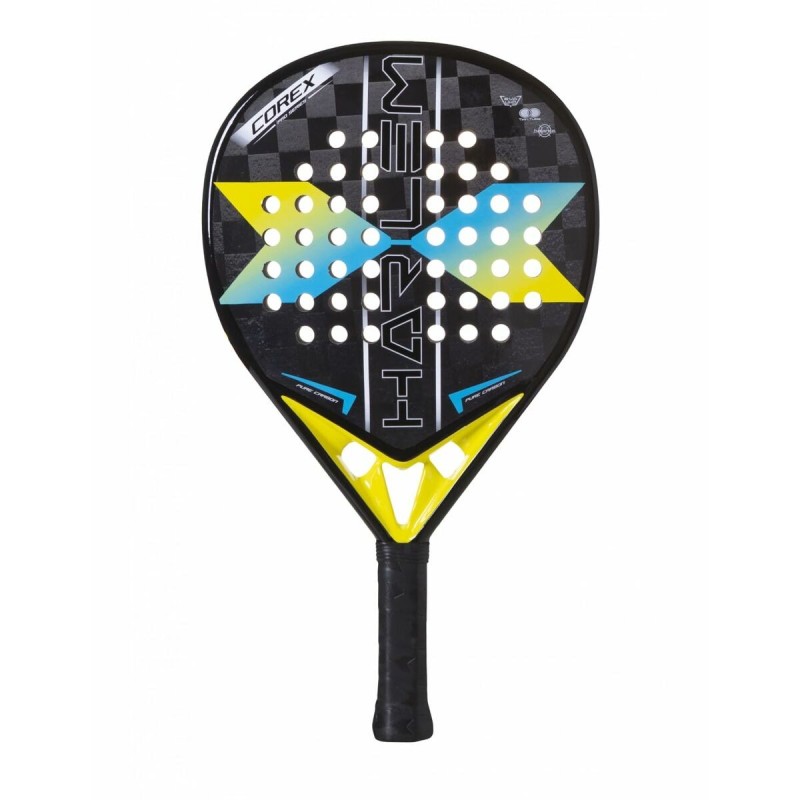 Raquette de Padel Harlem Padel Corex 18K Jaune Bleu Noir Gris