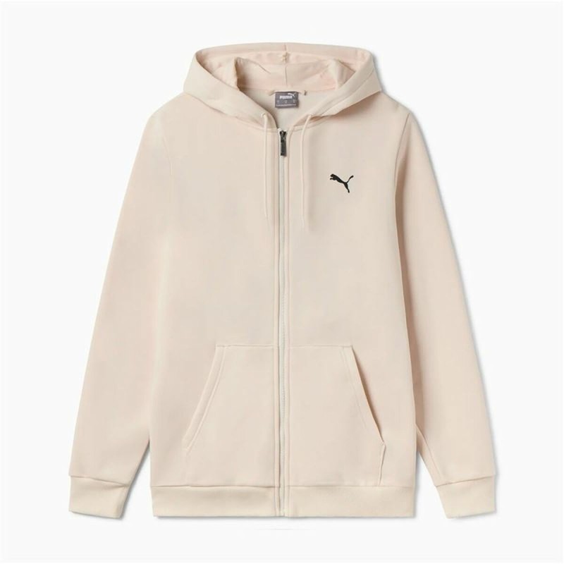 Sweat à capuche homme Puma Essentials+ Graphic Hoodie Fz Beige