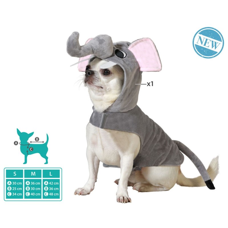 déguisement pour chien Taille M Eléphant