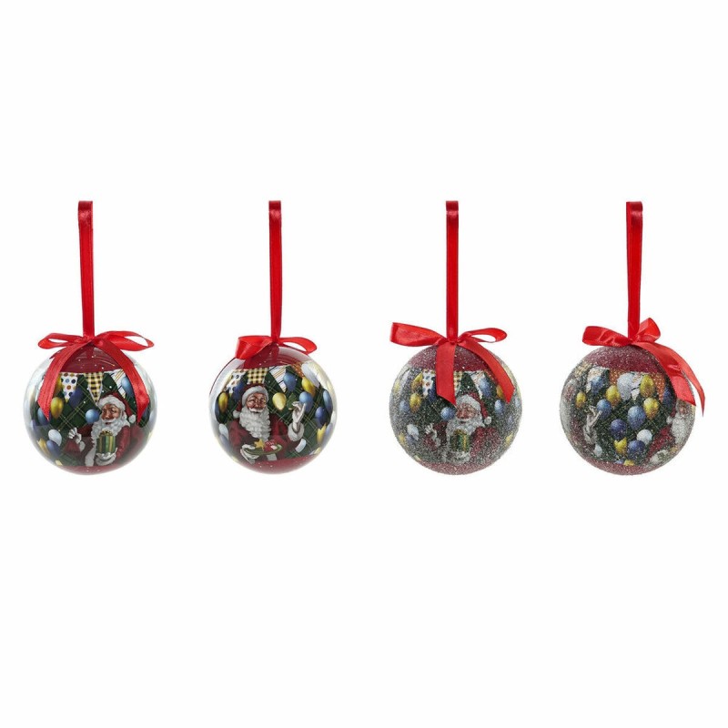 Boules de Noël DKD Home Decor Père Noël PVC (7 pcs) (7.5 x 7.5 x 12 cm)