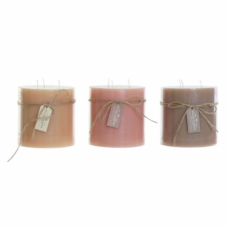 Bougie DKD Home Decor (3 pcs) (12 x 12 x 12 cm)