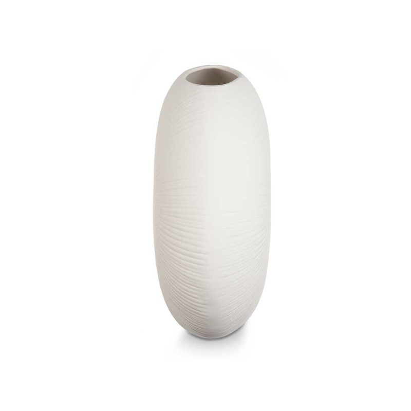 Vase Rond Blanc Céramique 40 x 34,5 x 16 cm (2 Unités)