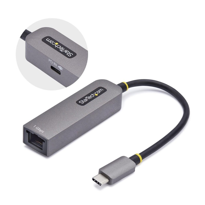 Câble USB Startech 1GPD3-USB-C-ETHERNET Gris