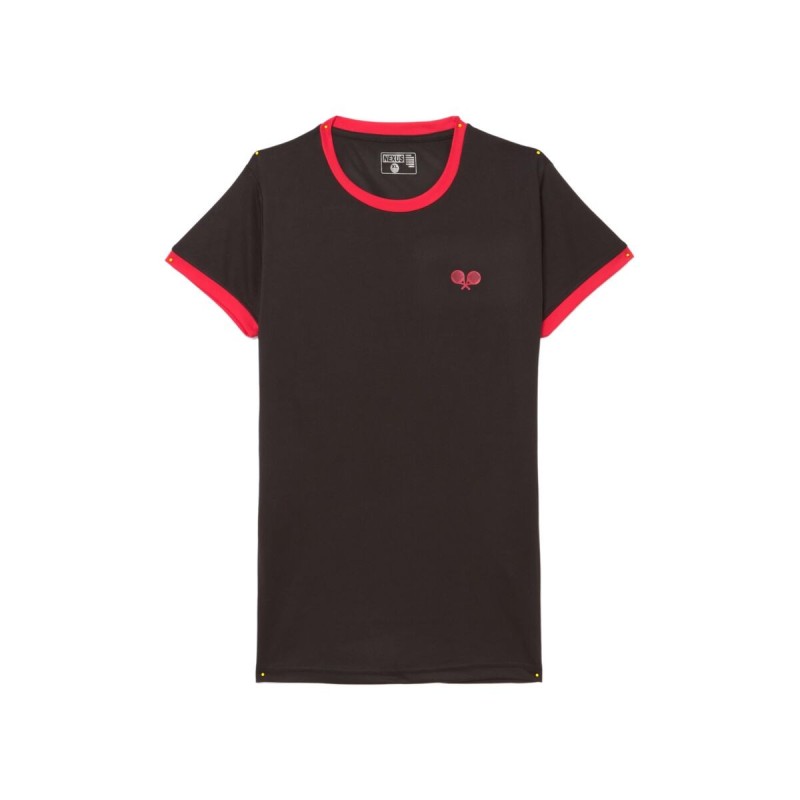 T-shirt à manches courtes femme Nexus CAMIGUIN Noir Rouge