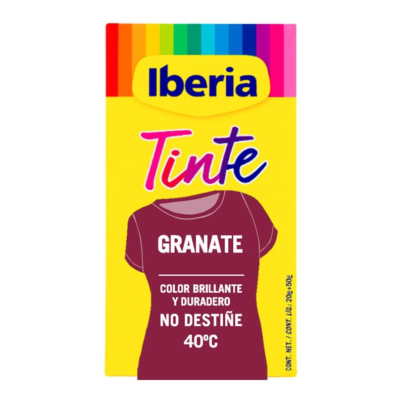 teinture pour vêtement Tintes Iberia Bordeaux 40º C