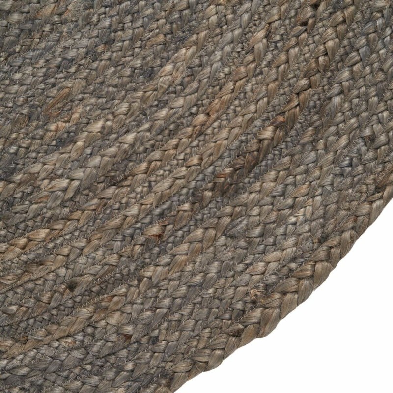 Tapis Gris Jute 120 x 120 cm