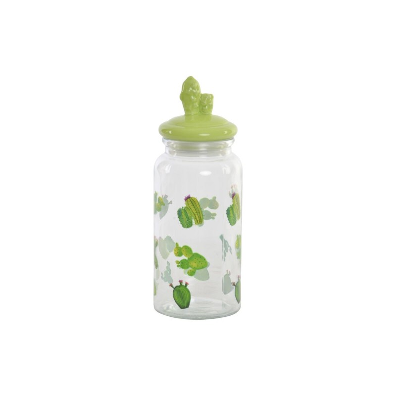 Boîte DKD Home Decor Céramique Verre Cactus PE Boho (1400 ml) (10