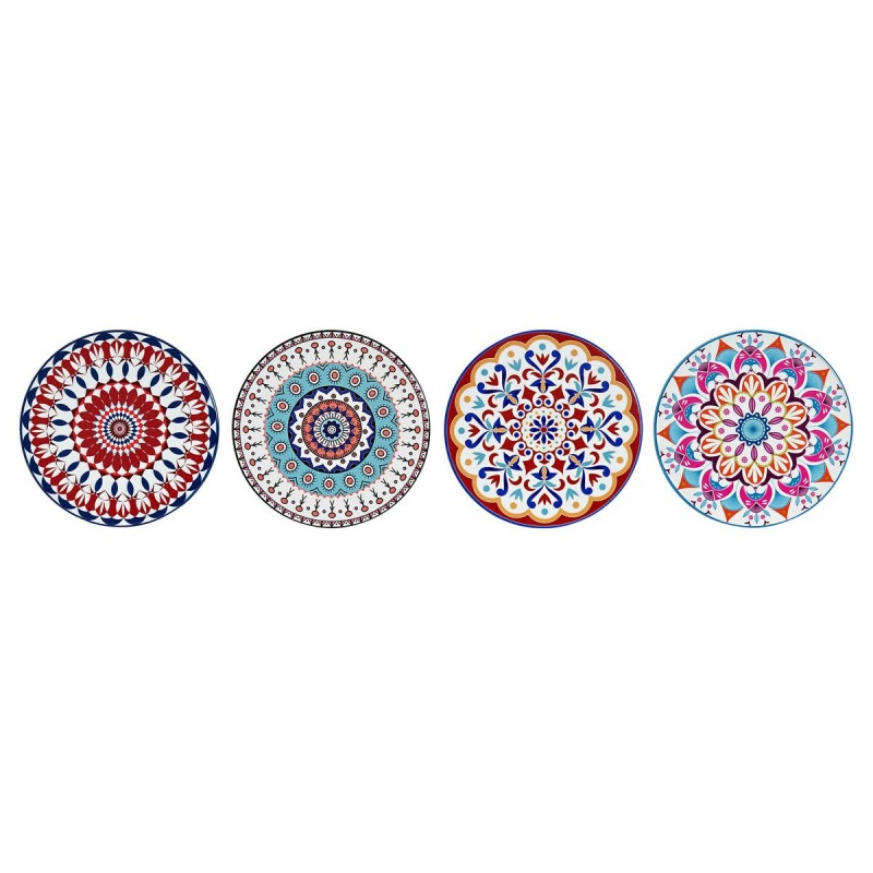 Dessous de verres DKD Home Decor Mandala 4 Unités (10