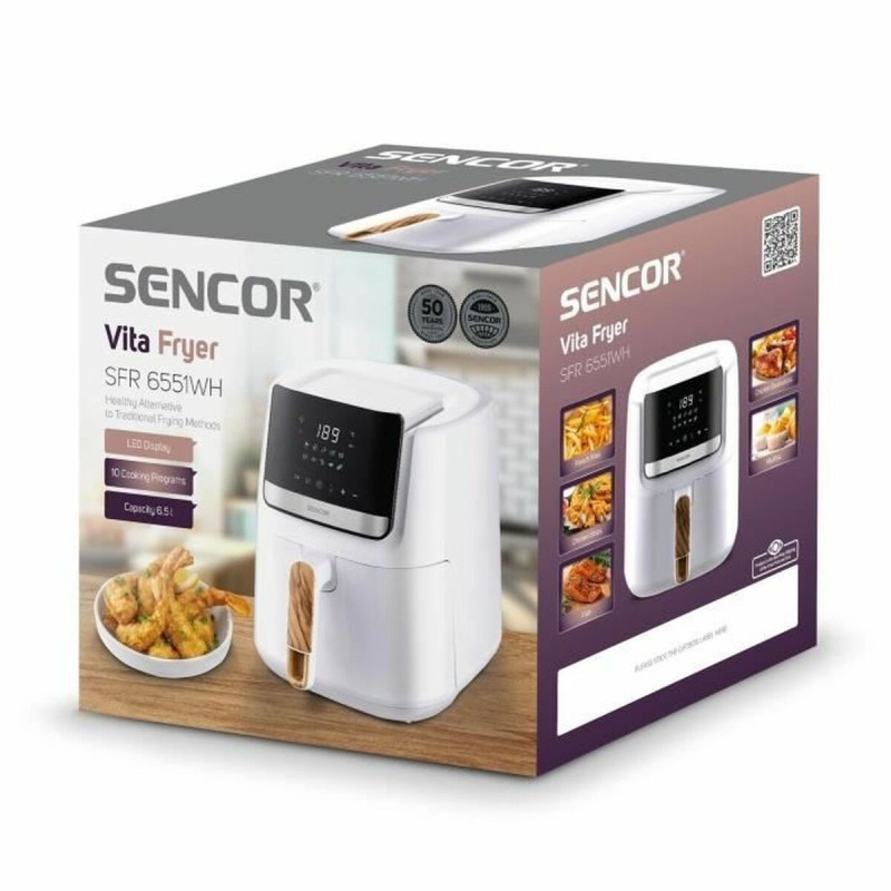 Friteuse à Air Sencor SFR 6551WH Blanc 1600 W 6,5 L