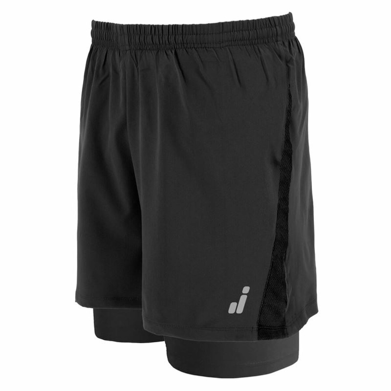 Short de Sport pour Homme Joluvi Mesh Duo Noir