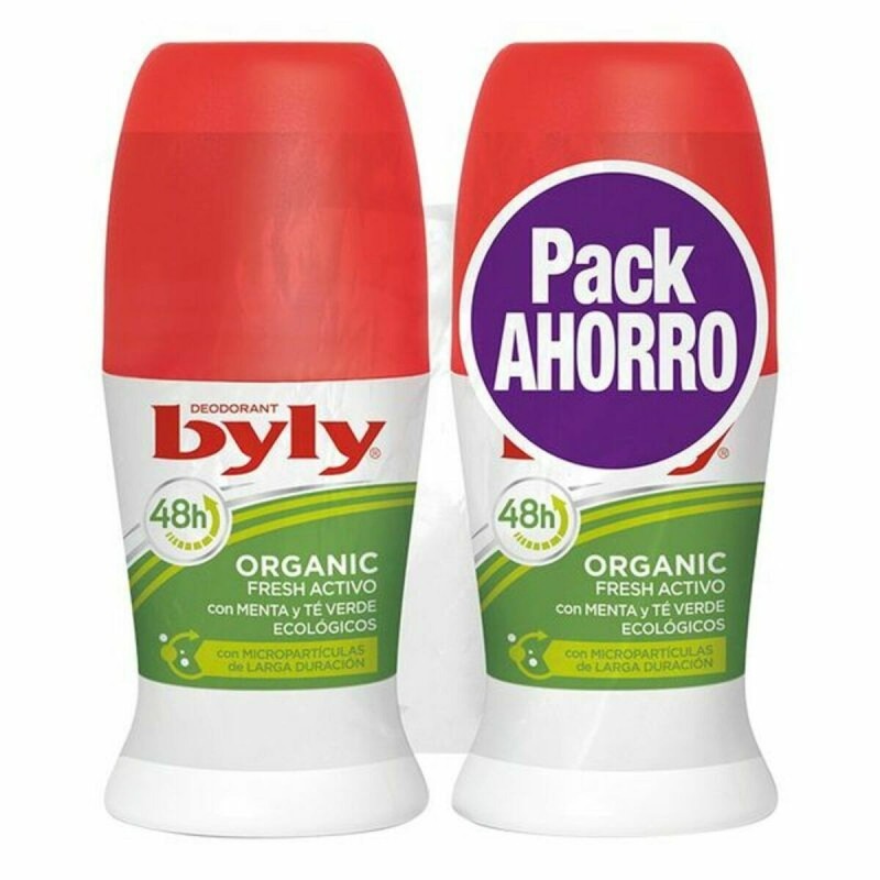 Déodorant Roll-On Byly Organic Extra Fresh Active 50 ml 2 Unités