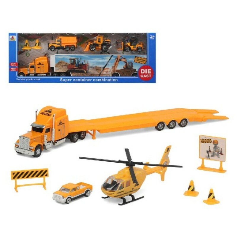 Playset Super Container Construction 39 x 14 cm Camion Autotransporteur