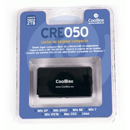 Lecteur de Cartes CoolBox CRCOOCRE050 Noir