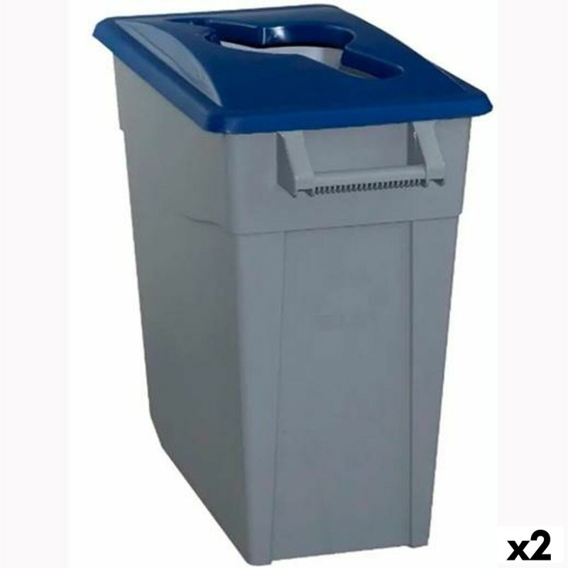 Poubelle recyclage Denox Bleu 65 L (2 Unités)