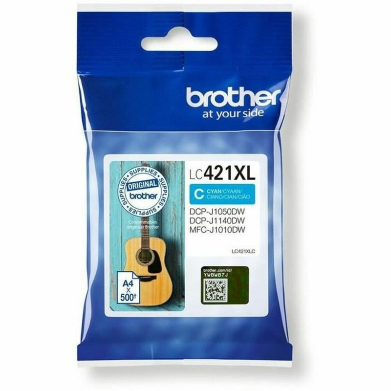 Cartouche d'encre originale Brother LC421XLC Cyan