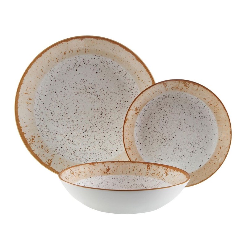 Assiettes Versa Marron Porcelaine 18 Pièces