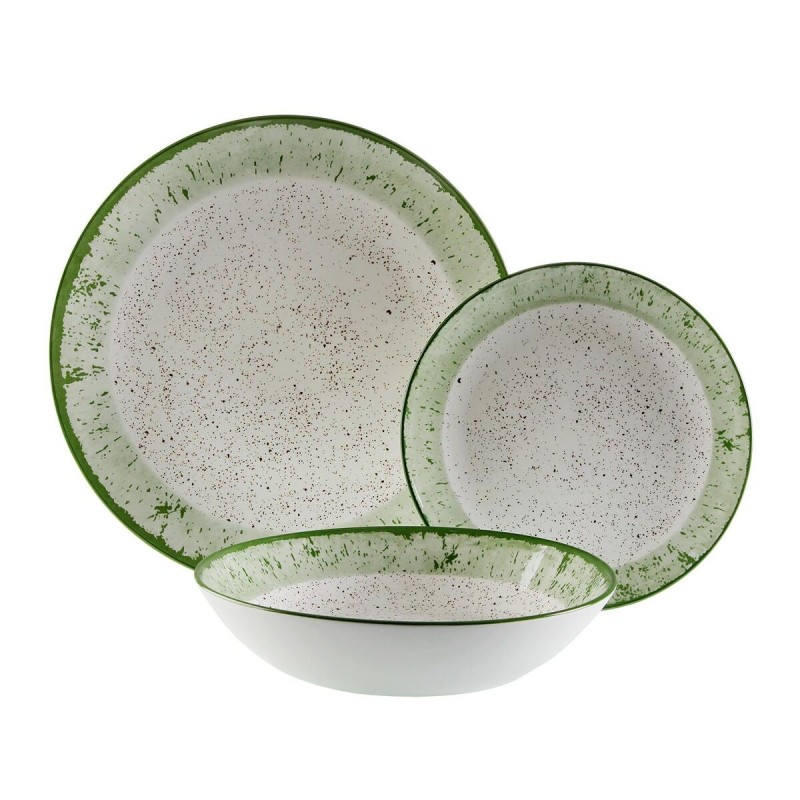 Assiettes Versa Vert Porcelaine 18 Pièces