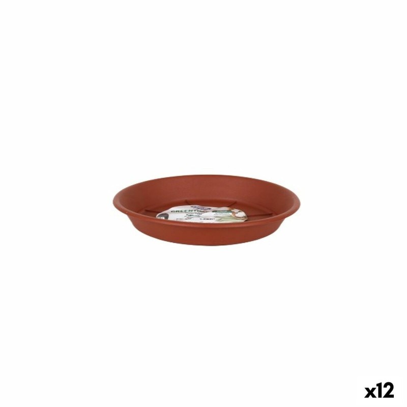 Sous-pot Dem Greentime Marron ø 14 x 2 cm (12 Unités)