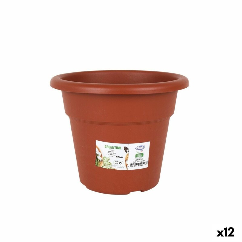 Pot Dem Greentime Ronde Marron ø 18 x 14