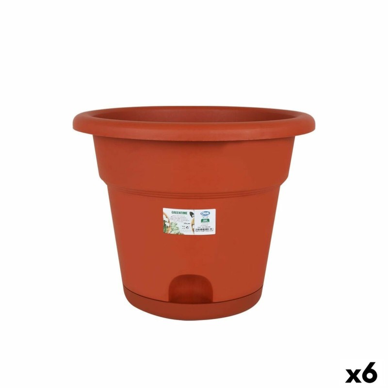 Pot avec sous-pot Dem Greentime Marron ø 35 x 28