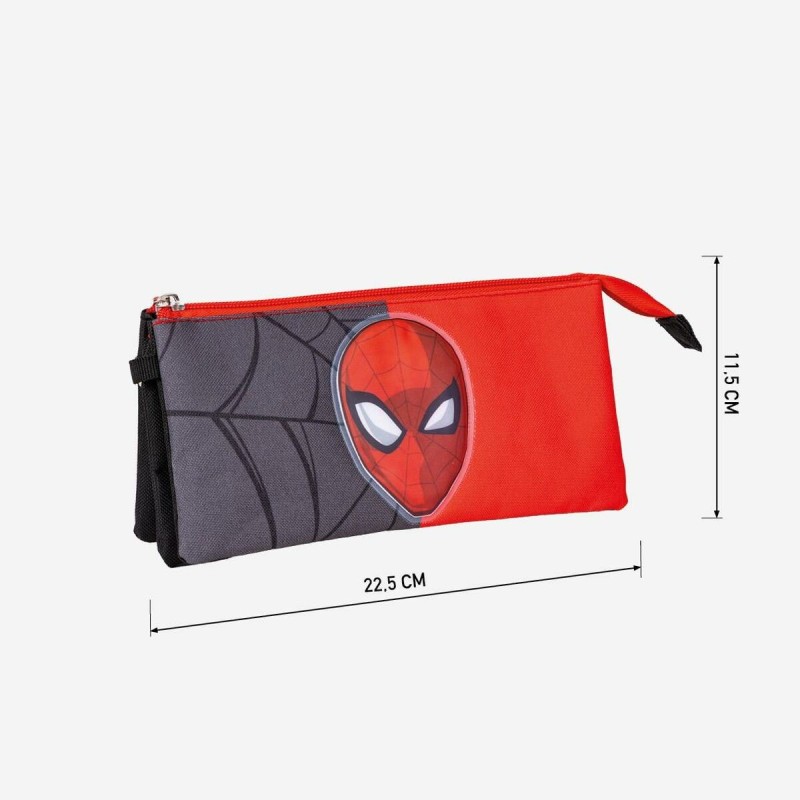 Trousse Fourre-Tout Triple Spider-Man Rouge