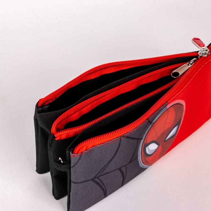 Trousse Fourre-Tout Triple Spider-Man Rouge