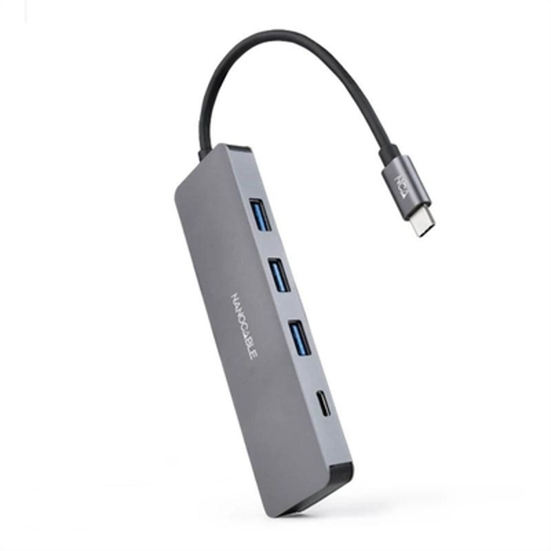 Hub USB NANOCABLE 10.16.4409 Gris (1 Unités)