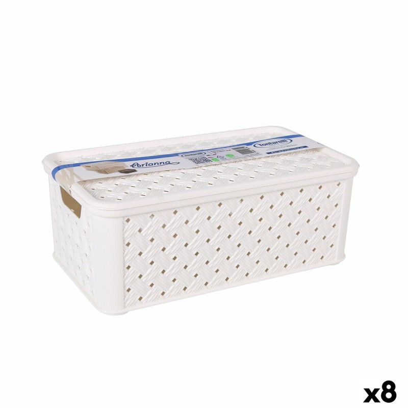 Boîte de rangement avec couvercle Tontarelli Arianna Plastique Blanc 4 L 29 x 16