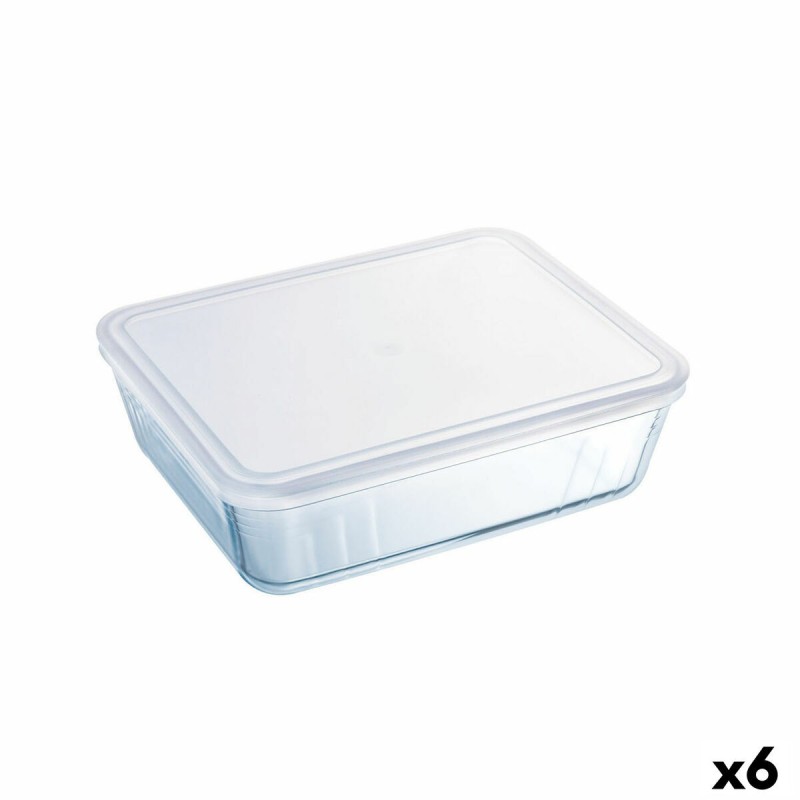 Boîte à repas rectangulaire avec couvercle Pyrex Cook & Freeze 25 x 20 cm Transparent Silicone verre 2