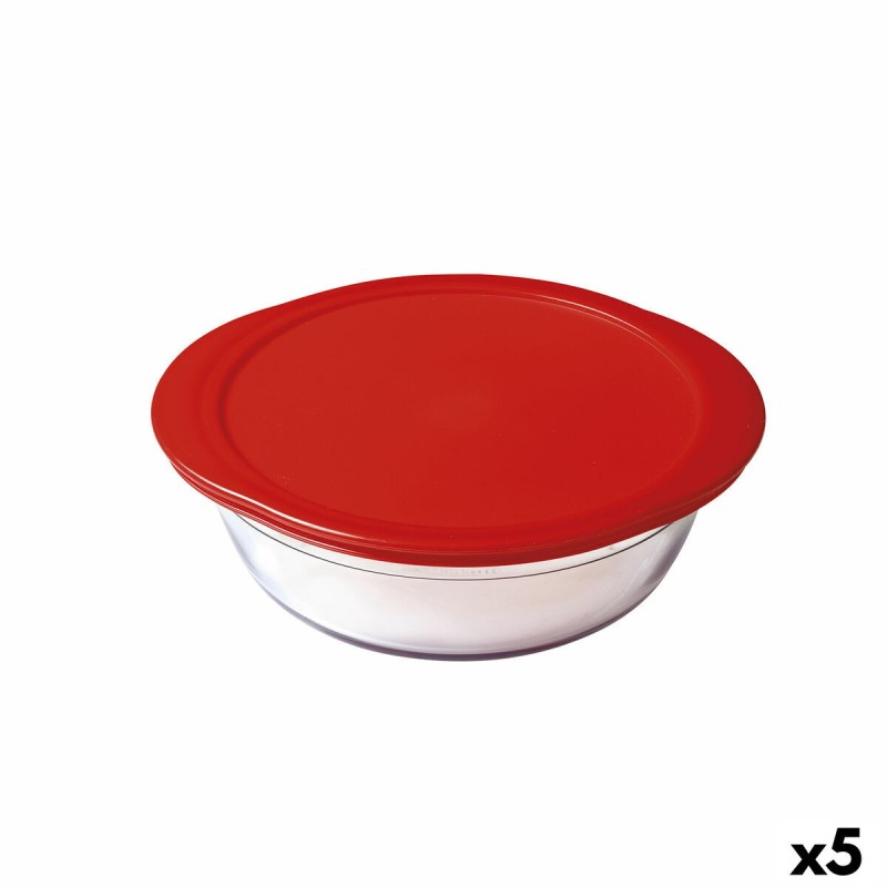 Panier-repas rond avec couvercle Ô Cuisine Cook & Store 21 x 21 x 7 cm Rouge 1