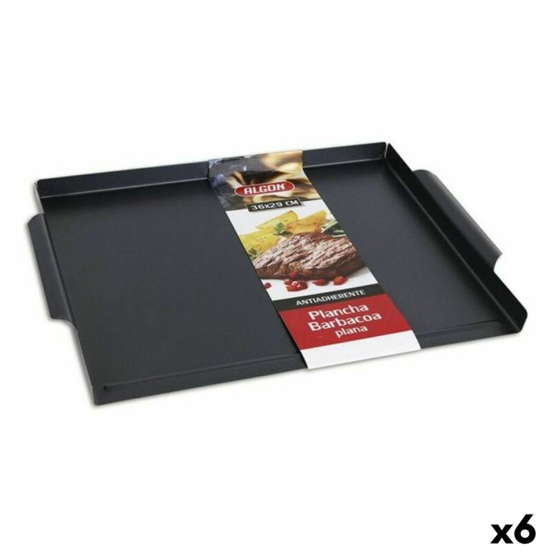 Plaque à griller lisse pour barbecue Algon (36 x 29 cm)