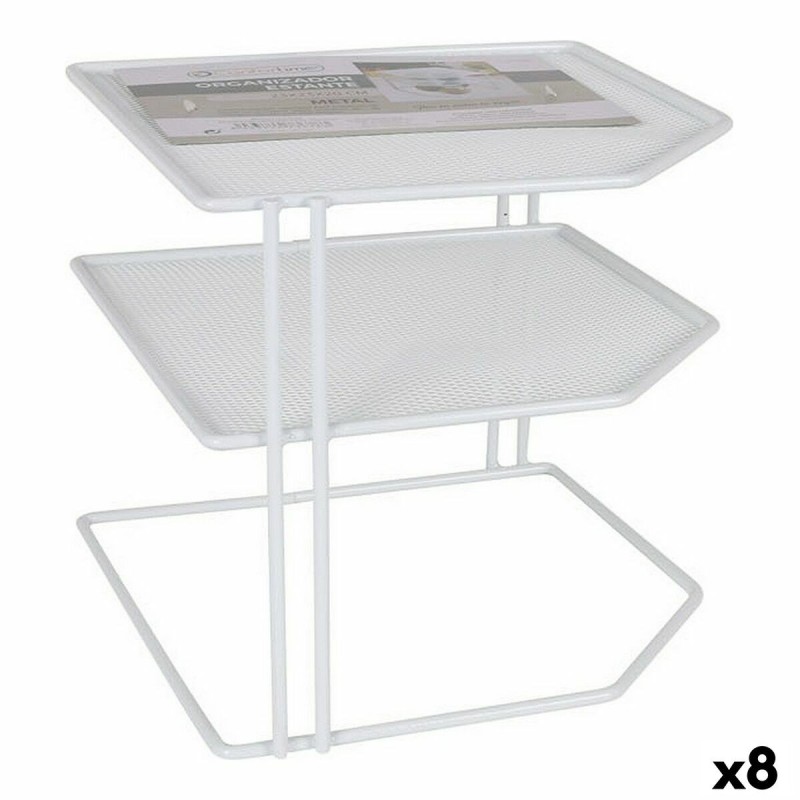 Etagère Confortime Blanc Métal 23 x 23 x 20 cm Organisateur (8 Unités)