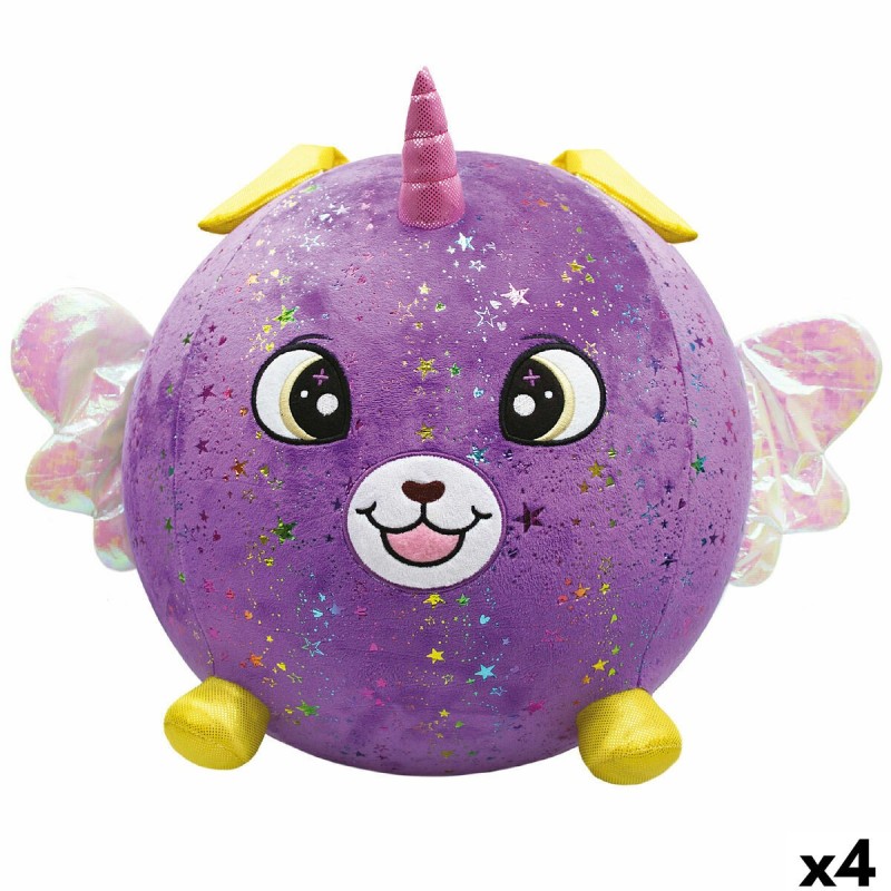 Jouet Peluche Eolo Violet Tissu Peluche Plastique 45 x 45 x 45 cm Gonflable (4 Unités)