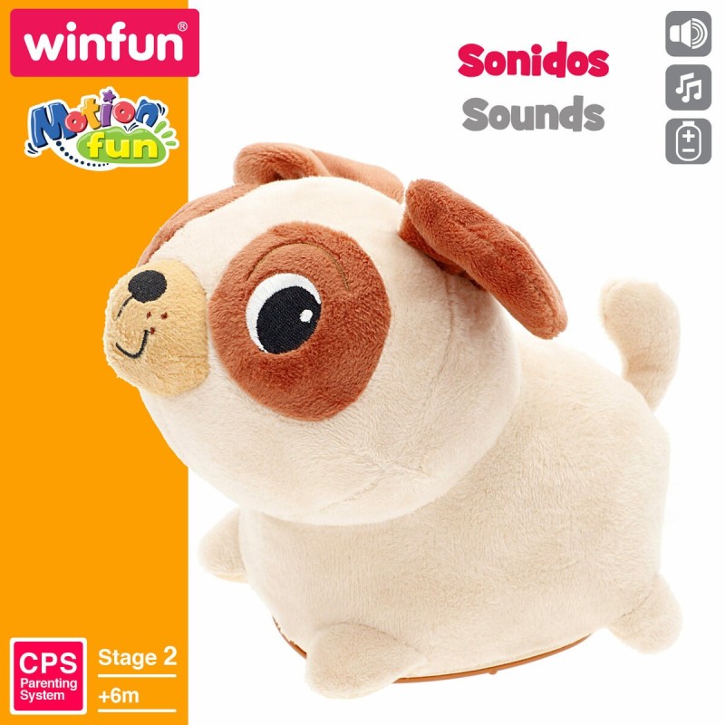 Peluche qui bouge Winfun Tissu Peluche Plastique 17 x 15 x 13 cm (2 Unités)