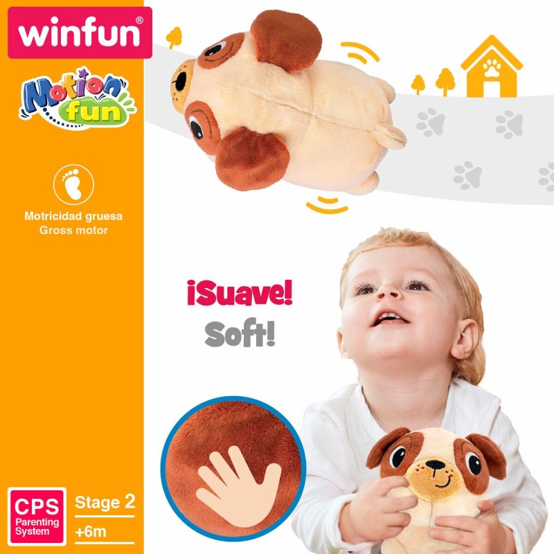 Peluche qui bouge Winfun Tissu Peluche Plastique 17 x 15 x 13 cm (2 Unités)