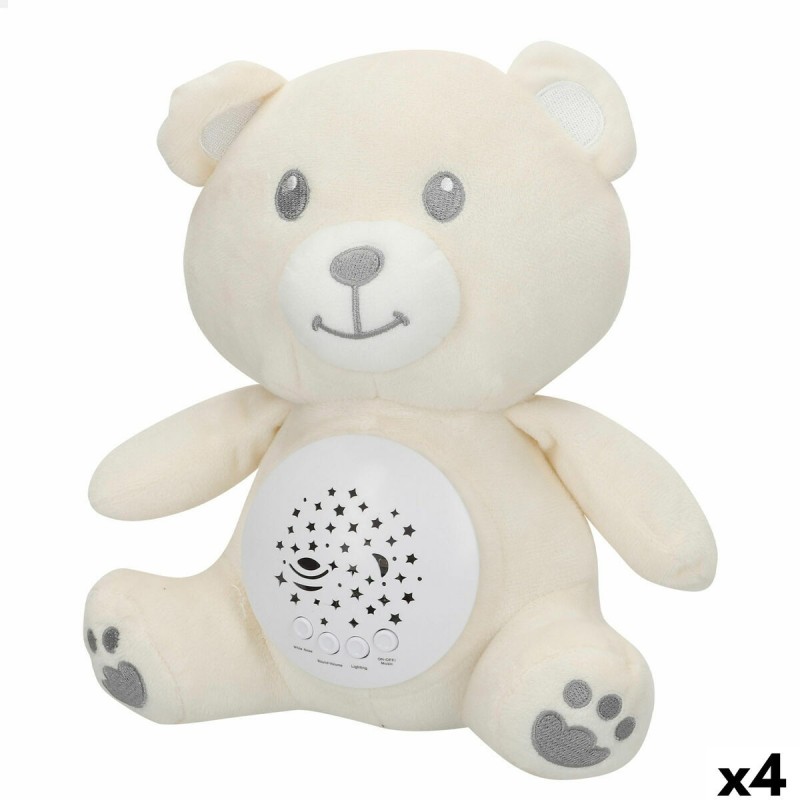 Peluche Projecteur LED Colorbaby Tissu Peluche Plastique 20 x 25 x 12 cm (4 Unités)