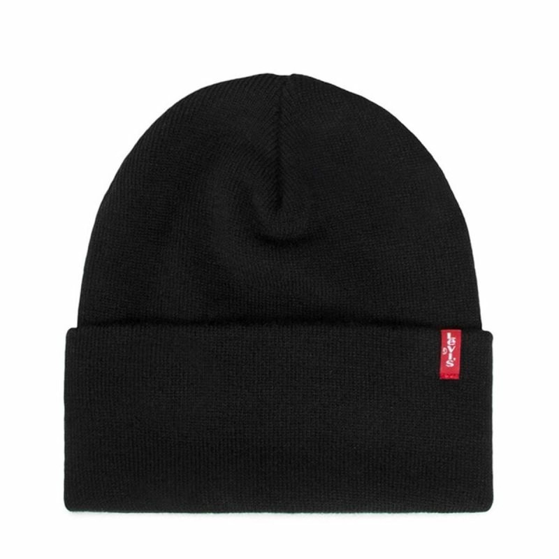 Chapeau Levi's Slouchy Red Tab Beanie Noir