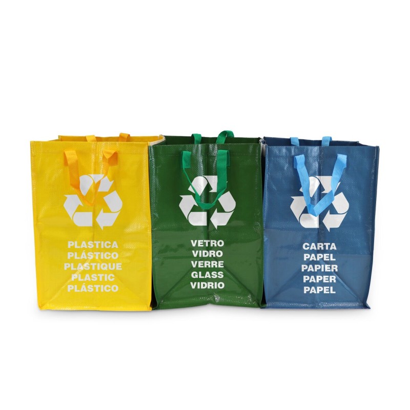 Set de sacs de recyclage Confortime Raphia 3 Pièces