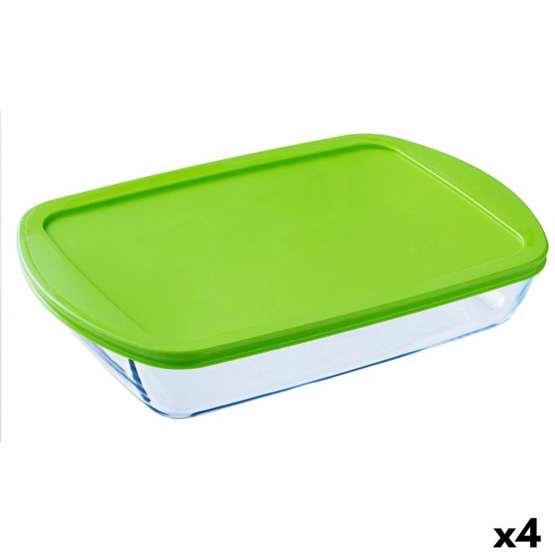 Boîte à repas rectangulaire avec couvercle Pyrex Cook & store Transparent Silicone verre (4