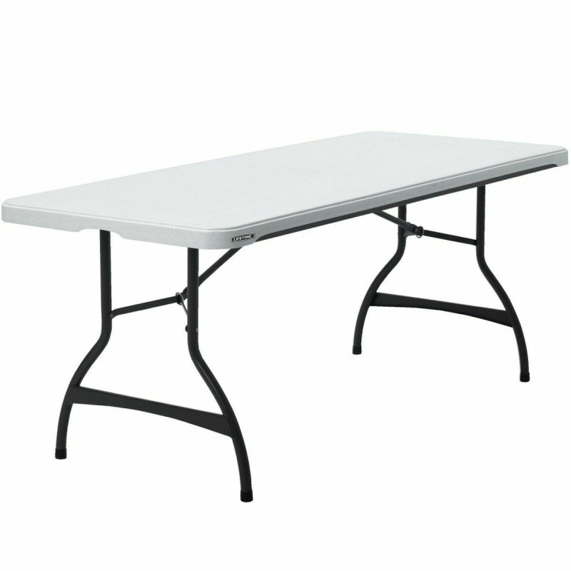 Table Piable Lifetime Blanc Rectangulaire Acier Plastique 182 x 76 x 73