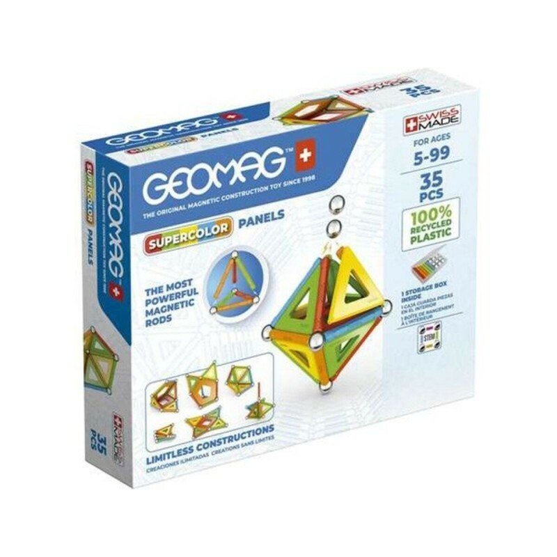 Set de construction Geomag Supercolor Panels Magnétique (35 pcs)