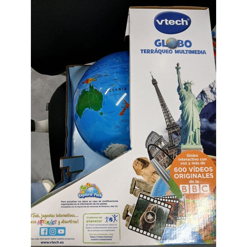 Globe Terrestre Interactif Vtech Vidéo 30 x 38 x 30 cm